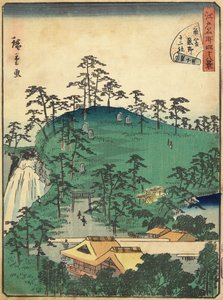 No.44 Doze Shirines de Kumano em Tsunohazu, janeiro de 1861